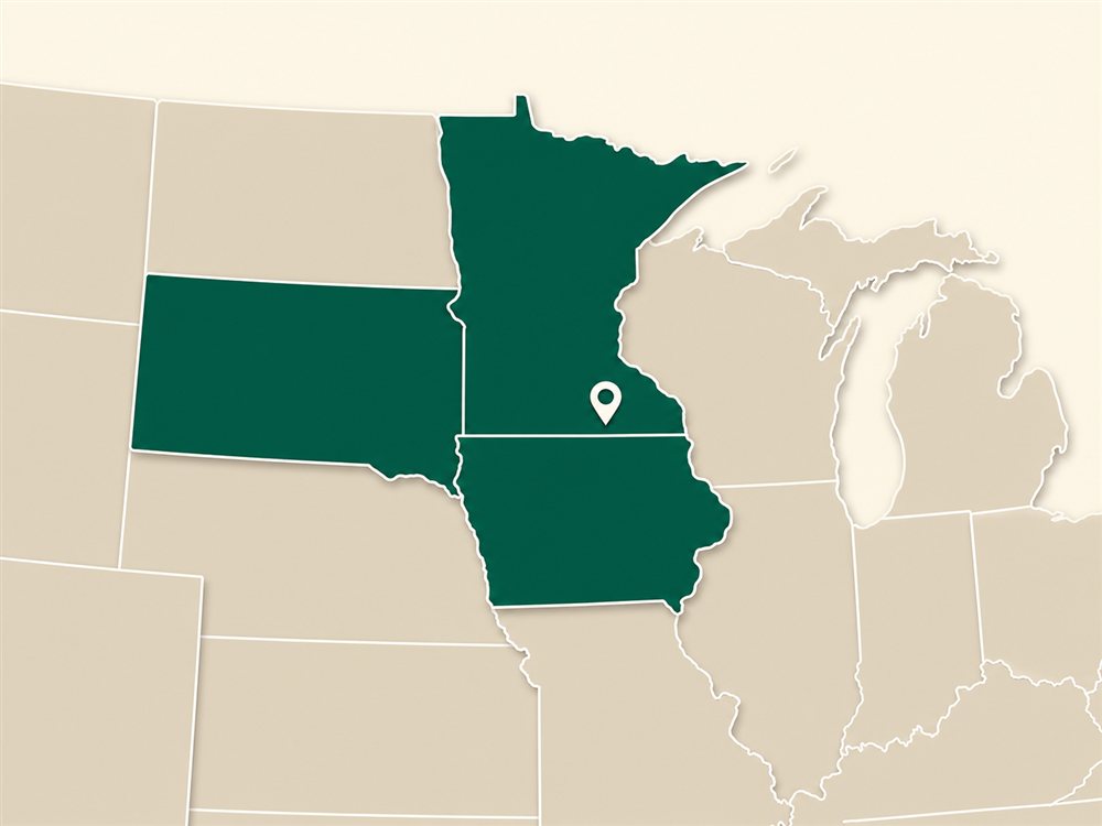 Service area: South Dakota, Iowa and southern Minnesota